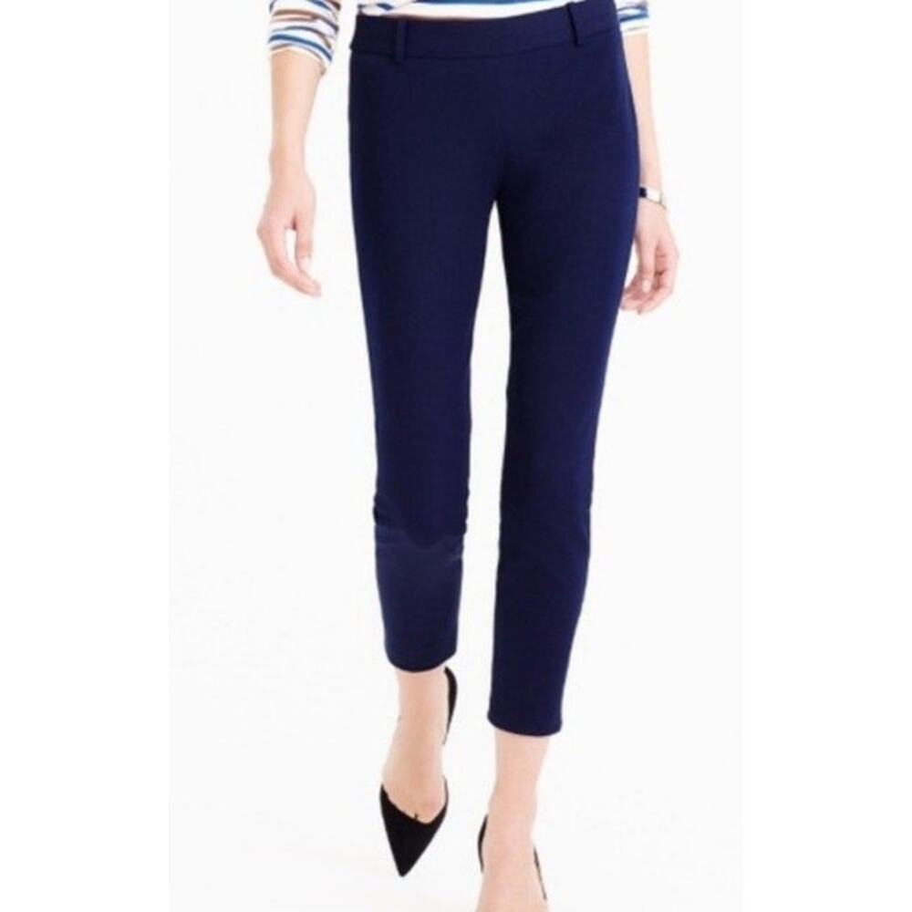 J.Crew Pants WMNS 0 Blue City Fit Straight Leg Cotton Stretch Modern Preppy